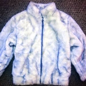 Vintage 90s lavender reversible faux fur /raincoat